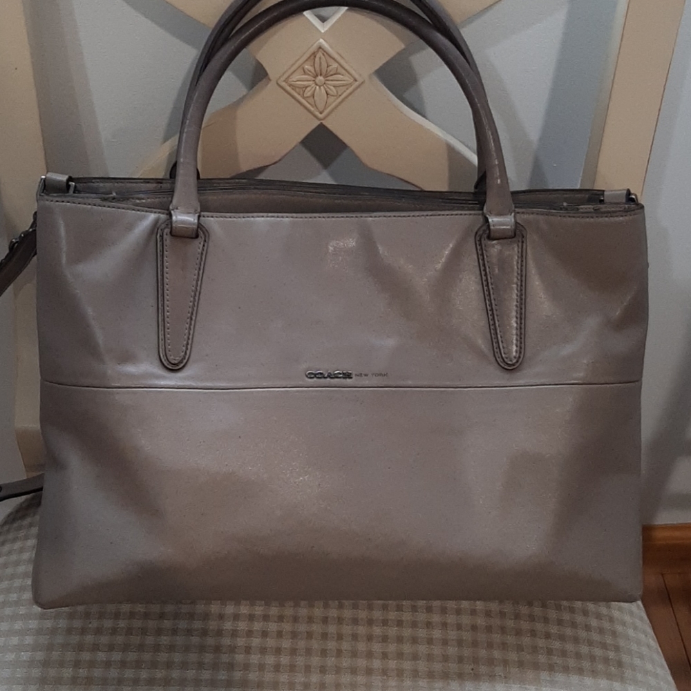 Coach leather crossbody bag mink color